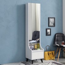 전신거울 수납 화장대, 오크그레이