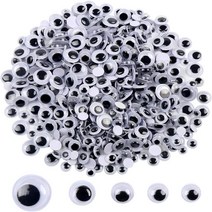 500pcs DECORA 500 Pieces 6mm -12mm Black Wiggle Googly Eyes with Self-adhesive for Crafts Decoratio, 1