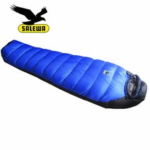 SALEWA침낭 오리털 살레와침낭 캠핑동계침낭 덕다운침낭 백패킹, 1000g, 블루