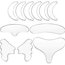 미간주름패치 재사용 가능한 실리콘 주름 제거 스티커 페이셜 리프팅 스트립 세트 이마 목 라인 리무버 아이 패치 안티 에이징 스킨 패드, [03] Set 11pcs