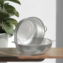 스테인레스 채망 바구니 물빠짐 대형 스텐 채반 소쿠리, 스텐채반 - 38cm, 1개