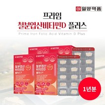 여성 남성 부모님 중년 노년기 철 결핍성 어지러움 어지러울때 먹는 좋은 철분 엽산 비타민d 구리 복합 영양제, 4BOX(1년분분)
