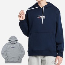 뉴욕트레이딩(연합) 타미힐피거 프린팅 로고 기모 후드티셔츠