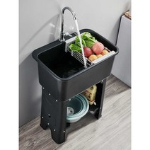 싱크대견적 하단 선반 수납공간 보조 간이 씽크대, 대형 그레이