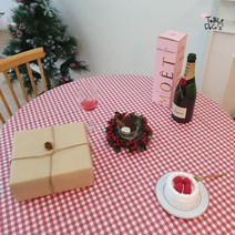 테코 방수식탁보 테이블보 다용도 체크 4인 6인 원형 무늬 예쁜 캠핑 감성 피크닉 매트 돗자리 맞춤 제작, 민트