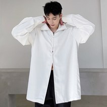 봄 과 여름 긴팔 셔츠 패션 트 렌 드 큰 사이즈 시원 한 스타일 개성 화 된 터 틀 넥 지퍼 장식 헐렁 한 빈 티 지 긴팔 셔츠 일본 스타일 캐 주 얼 헐렁 하 다