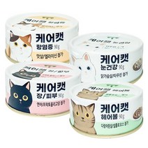 사조 케어캣 90g x24개 4가지 기능성 고양이캔, 타우린, 24개
