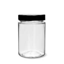 MIR 유리병 일자형 딥캡 180ml(L) 원형 로우 잼병 수제청 공병 소분저장 밀폐유리용기, 1개