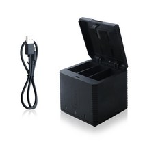 영웅을위한 AFAITH 배터리 충전기 9 10 3 가지 방법 LED USB 보관 케이스 GoPro Hero10 용 교체, [01] 1 charge, 01 Charger
