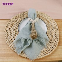 거즈 크레이프 코튼 원단 42x42cm 주방 웨딩 테이블 부활절 장식 공장 다이렉트 천 냅킨 50 개 세트, 12 light blue