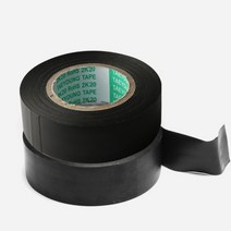 태영 20M 고압 전기용 면 고무 난연 절연 전기 전선 보호 검정 배선 정리 테이프