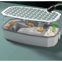 반수생거북이 덮개 거북이집 아크릴 플라스틱 투명, 흰색으로 덮인 트럼펫