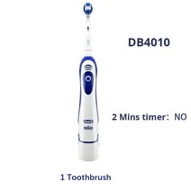 구강 B 전기 음파 칫솔 성인 프로 건강 치과 정밀 깨끗한 소프트 브러시 리필 로터리 배터리 칫솔 DB4010/4510, CN, 4010