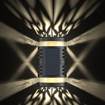 태양광 벽등 2LED 상하 벽부등 솔라 정원등 야외 조명, 화이트