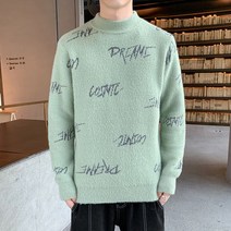 쉐기독 니트 가을 남자 커플니트 긴팔 오버핏 쉐기독스웨터 남녀공용 밍크 양털