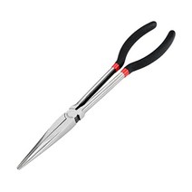fogman Radio Pliers Long Tapered Tip Slim Tool Non-슬립 Slip Car (45 degrees), Straight
