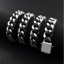 써지컬스틸 볼드커브체인 목걸이(10mm) g