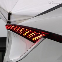 JS automotive EV6 트렁크 리어 브레이크 방향 지시등 램프 라이트 벌집 타공 스티커 차량 용품 드레스업, 차량한대분