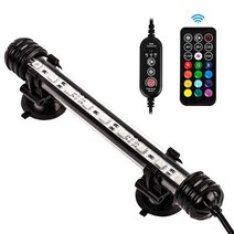 IKefe KT6007 7.5인치 타이머 색상 변경 LED 수조 수족관 수중 조명 리모컨/컬러 수족관 LED 탱크 조명 기구 수중 장식 식물 성장 바다 민물 물고기 KT600
