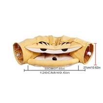 고양이침대 창문 창틀 해먹 쇼파 애완 동물 나쁜 터널 고양이 침대 대화형 접이식 집 동굴 실내 족제비 토, 02 Yellow