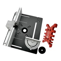 톱다이 원형톱 테이블쏘 테이블소 작업대 알루미늄 라우터 상단 플레이트 목공 테이블 삽입 트랙 펜스 및 마이터 게이지 포함 조각 DIY 도구, [03] Set-C