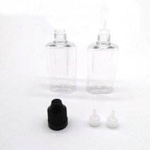 5PCS 30ML 애완 동물 플라스틱 빈 플랫 Dropper 병 E 액체 눈 분명 검은 물 오일 튜브 컨테이너 Funnel 기와 긴 팁 모자, 클리어 블랙_플라스틱