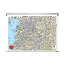 전북 지도 전라북도 전도 (롤스크린 중형 150x111) + 종이지도(택1) 세트, 고급천, 세계지도(종이)