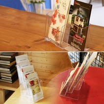 계단식 행사안내장꽂이 아크릴 A6, 3단