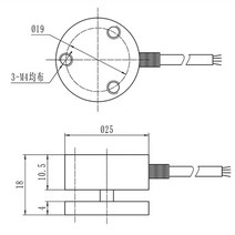 충격 힘 센서 압축 플랫 다이어프램 유형로드 셀 중력 변환기 Loadcell Mini 5T 50kg 25mm 직경, 09 2ton