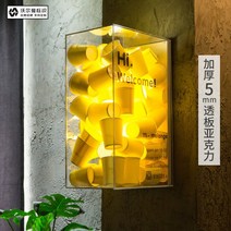 맞춤제작 아크릴 LED 돌출 간판 꽃집 플라워 카페 갈바 큐브 현판 외부용 갈바간판 갈바프레임, 측면형 40cm×25cm