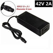 36V 2A 전기 자전거 리튬 배터리 충전기 42V 샤오미 M365 스쿠터 호버 보드 균형 휠, UK, 3P GX12