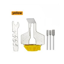 체인톱연마기Towayer-전기 톱 샤프닝 어태치먼트 로타리 공구 키트 전기 그라인더 폴리싱 세트 체인 툴, 05 yellow