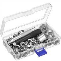 100set12mm 실버 아일렛 및 구멍 펀치 다이 도구 세트 Leathercraft 의류 신발에 대 한 금속 단추 벨트 가방 그로멧 바느질 도구, 체코