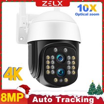 CCTV 방범 보안 감시 IP 카메라 현관 문 스마트폰 가정용 매장 무선 초소형 펫 씨씨티비 4k 8mp wifi 야외 ptz 10x 광학 줌 스마트 cctv 비디오 2k 듀얼, 8mp 128gb 카드 추가, 오 플러그