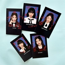 르세라핌포카 아이돌 르세라핌 굿즈 포토카드 김채원 홍은채 5장 kpop le sserafim 2023 데스크탑 캘린더 photocard hd 인쇄 lomo 카드 엽서 팬 225, 5개, 8.5x5.4cm