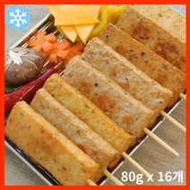 어육함량 70% [부산어묵] 오리지널 어묵바 외 4가지맛 x 16개 어묵탕 어묵꼬치, 05.4종 혼합 각 4개씩