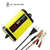 AGM배터리 12V 8A 24V 4A 펄스 LCD 디스플레이로 수리 충전기 오토바이 및 자동차 배터리 AGM 젤 습식 리드, 05 12V 2A US