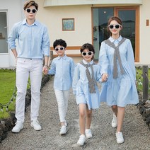 돌 가족사진의상 대여 아빠 엄마아들 랑 커플룩 부자 맨투맨 청 데님 티 셔츠