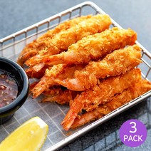 [씨테이블] 튀김용 빵가루새우 300gx3팩 외 특대 대 중 소 에어프라이어 새우튀김, 3팩, 400g(특대10마리)