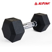 [star] 고무 육각 아령 1~10kg 육각덤벨 6각 강철파이프, 4kg