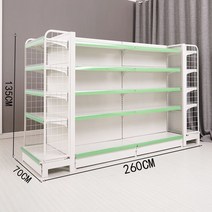 마트 진열장 편의점 진열대 선반 슈퍼마켓 약국 화장품 백화점, 길이 260  폭 70 x 높이 135CM 5 층