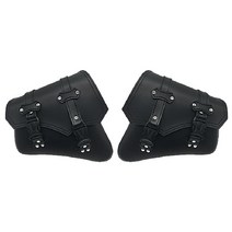 오토바이 사이드백 새들백 블랙 가방 가죽 바이크 범용 라이딩 가방 한쌍 탑박스, 빅트라이앵글백퀵릴리스버클좌우블랙페어