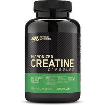 옵티멈 뉴트리션 마이크로나이즈드 크레아틴 100 캡슐 또는 200 캡슐, 100개(1팩)