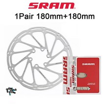 디스크로터 튜닝 브레이크 캘리퍼 패드 SRAM 로터 160mm 203mm 자전거 디스크 브레이크 스테인레스 도로 산, 05 2PC 180mm-180mm