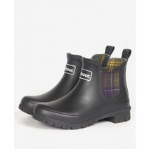 Barbour 바버 킹엄 웰링턴 여름 미들 레인 부츠 블랙