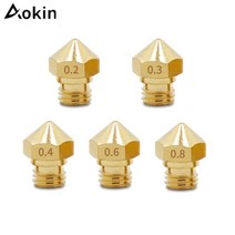 Aokin MK10 압출기 3D 프린터 Makerbot 2 0.2mm 0.3 0.4 0.6 0.8 10 3D 부품, 0.6 mm