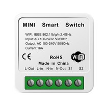IOT스위치 자동 스위치 Sixwgh tuya smart home mini diy wifi 릴레이 moudle 2 way remote controller timmer 벽 조명, 16a 스위치 1pc, 90v-240v, 3개