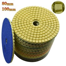 광택기 패드 80mm 100mm 다이아몬드 연마 3 quot4quot 습식 버프 디스크 연마재 샌딩용 대리석 화강암 콘크리트 연삭 조리대 석재, [02] 100, [02] 4 inch