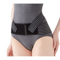 세르반 골반 보호대 이중벨트 고관절보호대 고관절밴드 복대 골반 밴드, 블랙, 1개