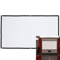 이동형 빔프로젝터 스크린 159X90CM 족자스크린 벽걸이스크린 이동스크린